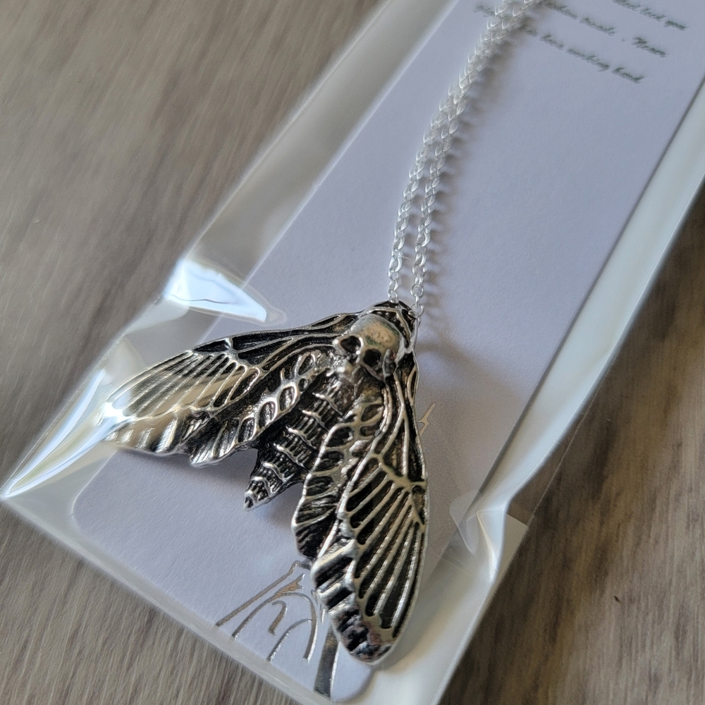 Moth Pendant Necklace